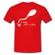 Tee shirt humour "Rugby dans les gênes" Rouge/Blanc