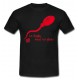 Tee shirt humour "Rugby dans les gênes" Noir/Rouge