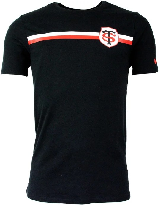 Tee Shirt Noir Nike Stade Toulousain Esprit Rugby