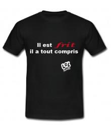 Tee shirt humour "Frit" Noir