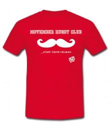 Tee shirt "Movember Rugby Club" Rouge