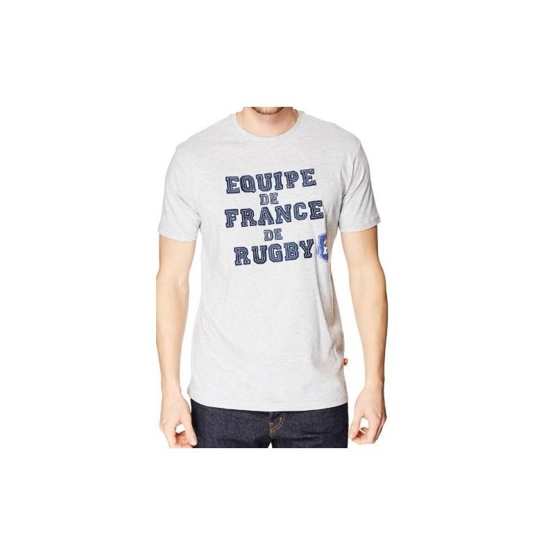 Tee Shirt FFR brode gris Junior