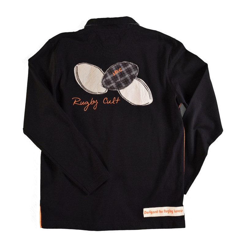 Polo Rugby ML Jus de Chaussettes Liam noir