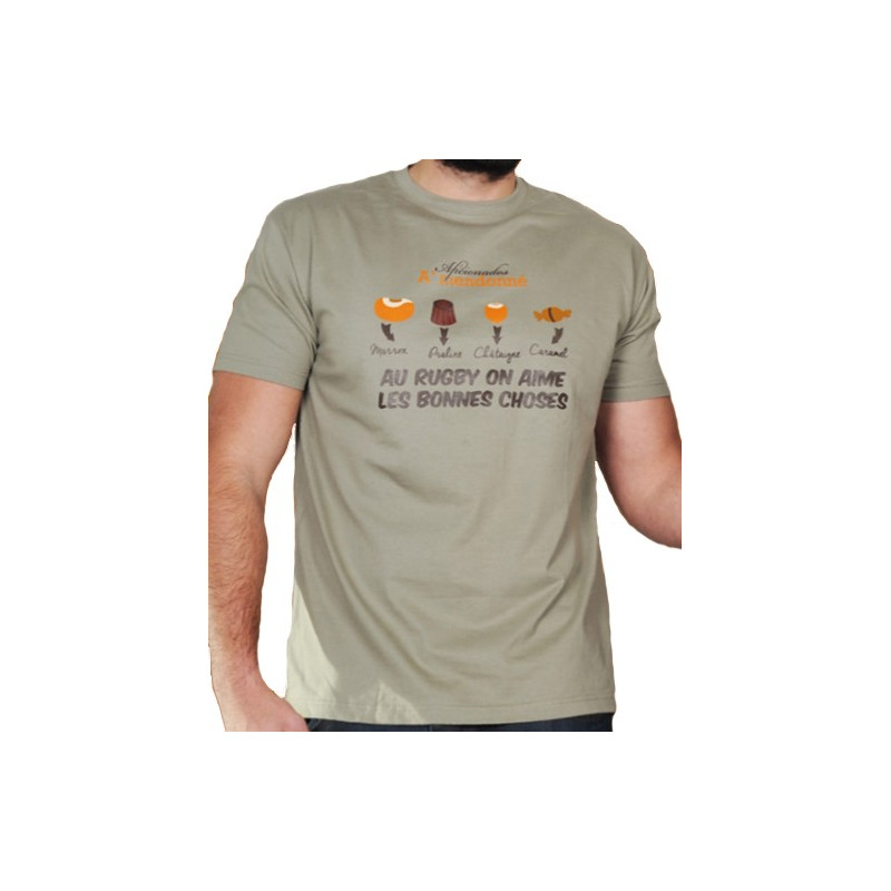 Tee shirt Aficionados "BONNES CHOSES"  Kaki