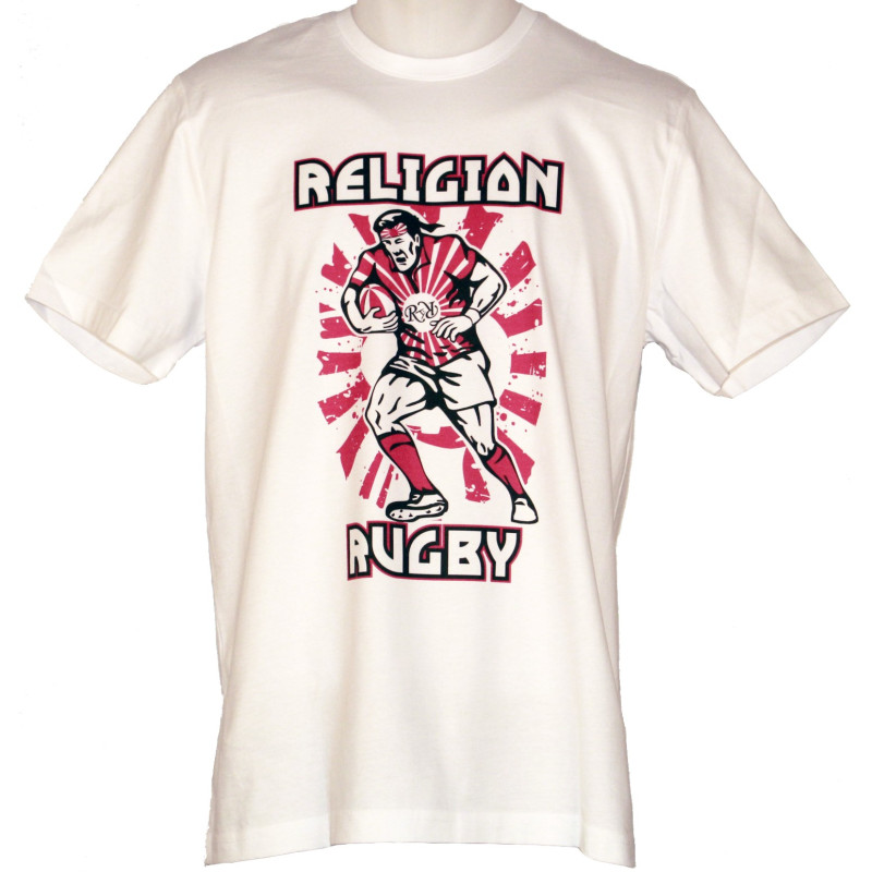 Tee shirt Religion Rugby "Japan" Blanc