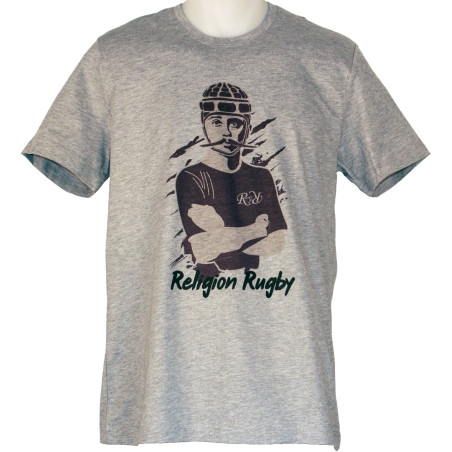 Tee shirt Religion Rugby " COUBERTIN "  Gris