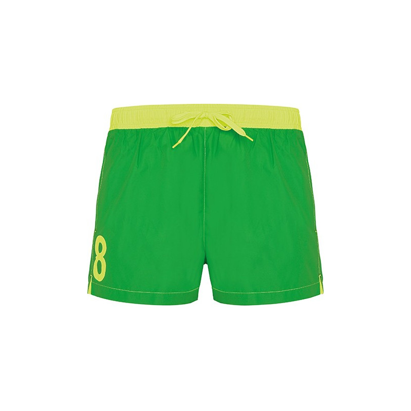 Short de Bain N°8 Vert et Jaune 