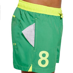 Short de Bain N°8 Vert et Jaune 