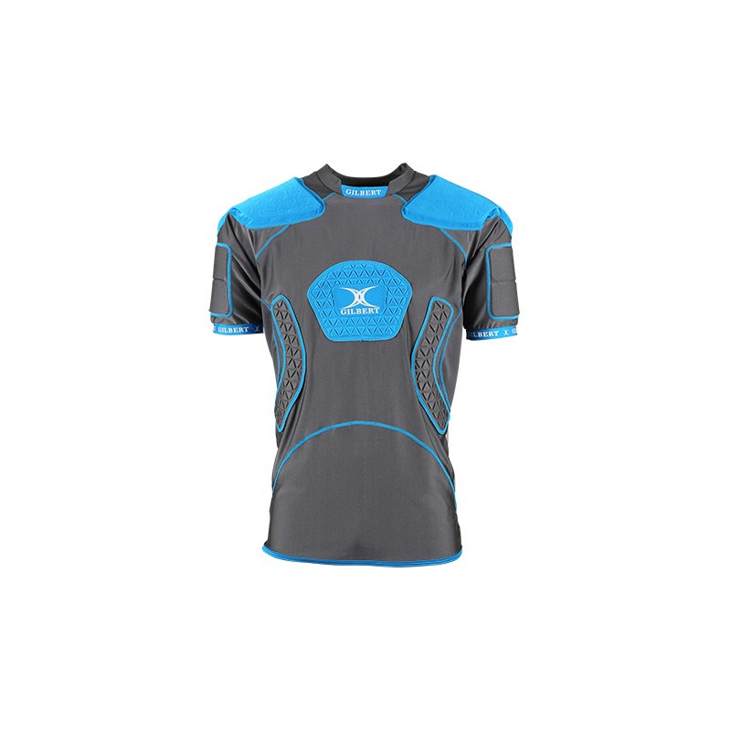 Epaulière Adulte Gilbert Xact 10 V3 Charbon de bois / Bleu électrique