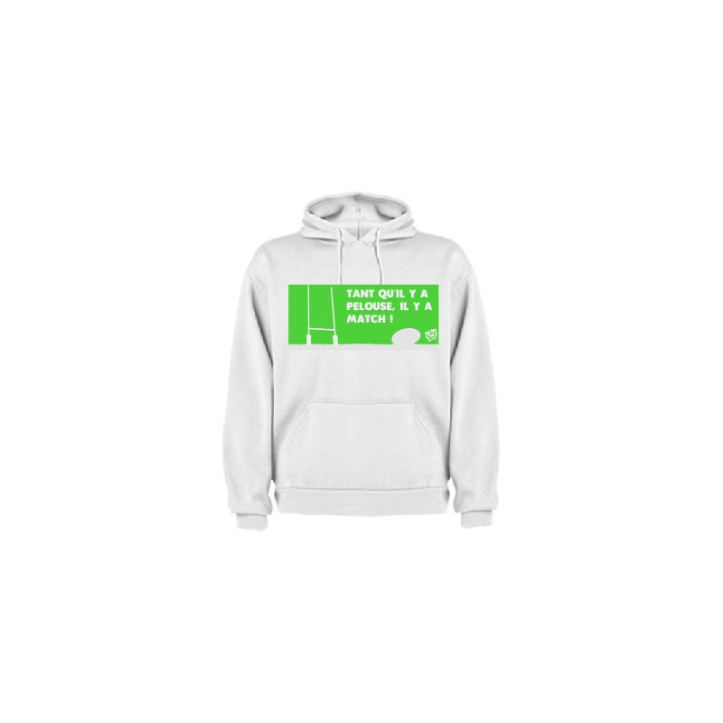 Sweat capuche Pelouse Blanc