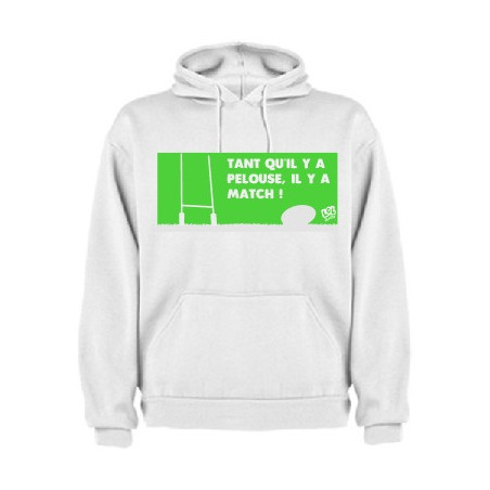 Sweat capuche Pelouse Blanc