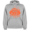 Sweat capuche "Village" Gris/Orange
