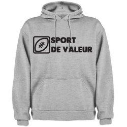 Sweat capuche "Valeur" Gris/Noir