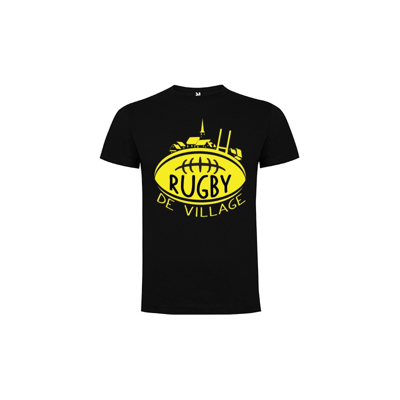 Tee Shirt "Village" LoLRugby Noir/Jaune