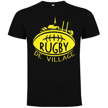 Tee Shirt "Village" LoLRugby Noir/Jaune