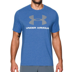 Tee shirt Under Armour Bleu Logo gris
