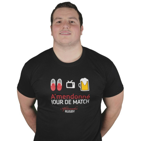 Tee shirt Aficionados "Jour de Match" Noir