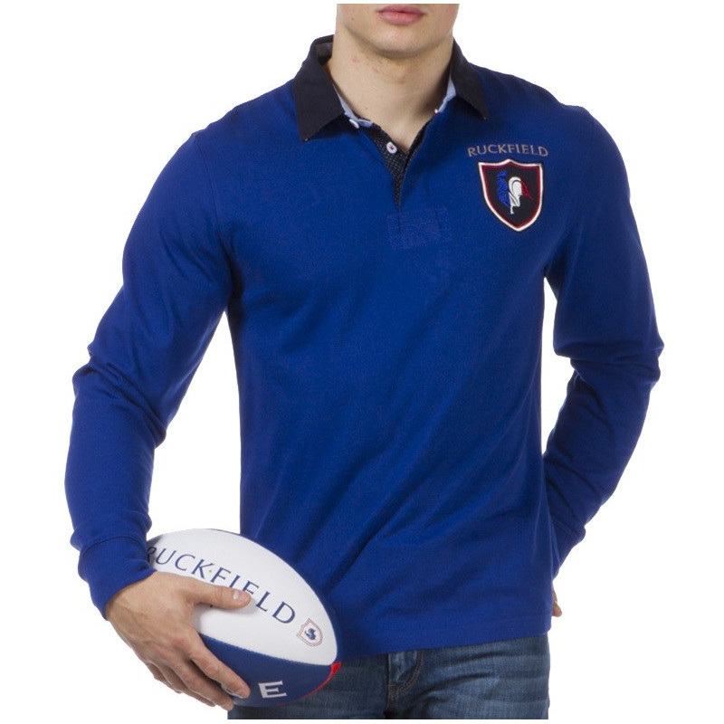 Polo ML Ruckfield Bleu French et son drapeau