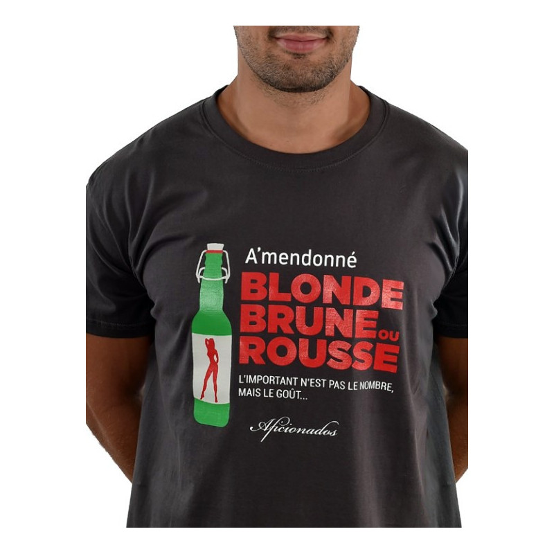 Tee shirt Aficionados "FEMME6" Gris Foncé