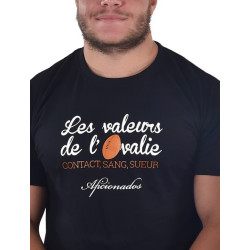 Tee shirt Aficionados "VALEURS" Noir