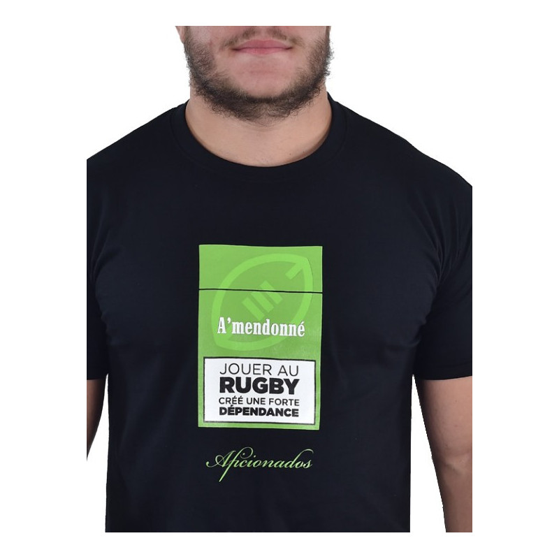 Tee shirt Aficionados "DEPENDANT" Noir
