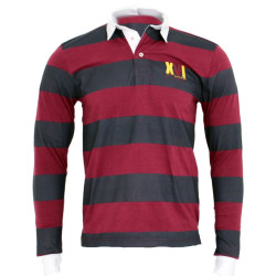 Polo XVI ème Homme ML Rayé BORDEAUX BEGLES