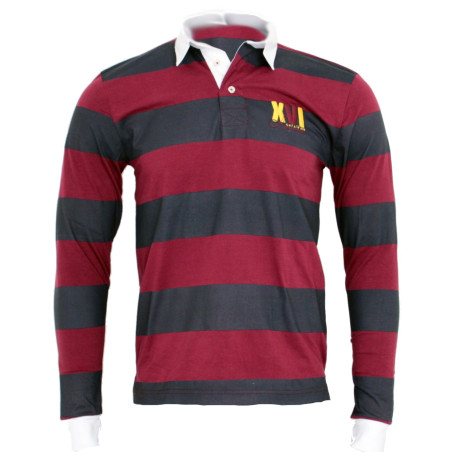 Polo XVI ème Homme ML Rayé BORDEAUX BEGLES