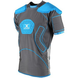 Epaulière Adulte Gilbert Xact 10 V3 Charbon de bois / Bleu électrique