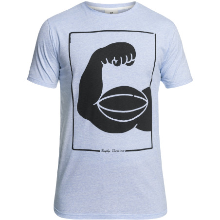 Tee Shirt Rugby Division "BICEPS"Bleu Ciel