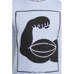 Tee Shirt Rugby Division "BICEPS"Bleu Ciel
