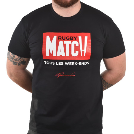 Tee shirt Aficionados "Match" Noir