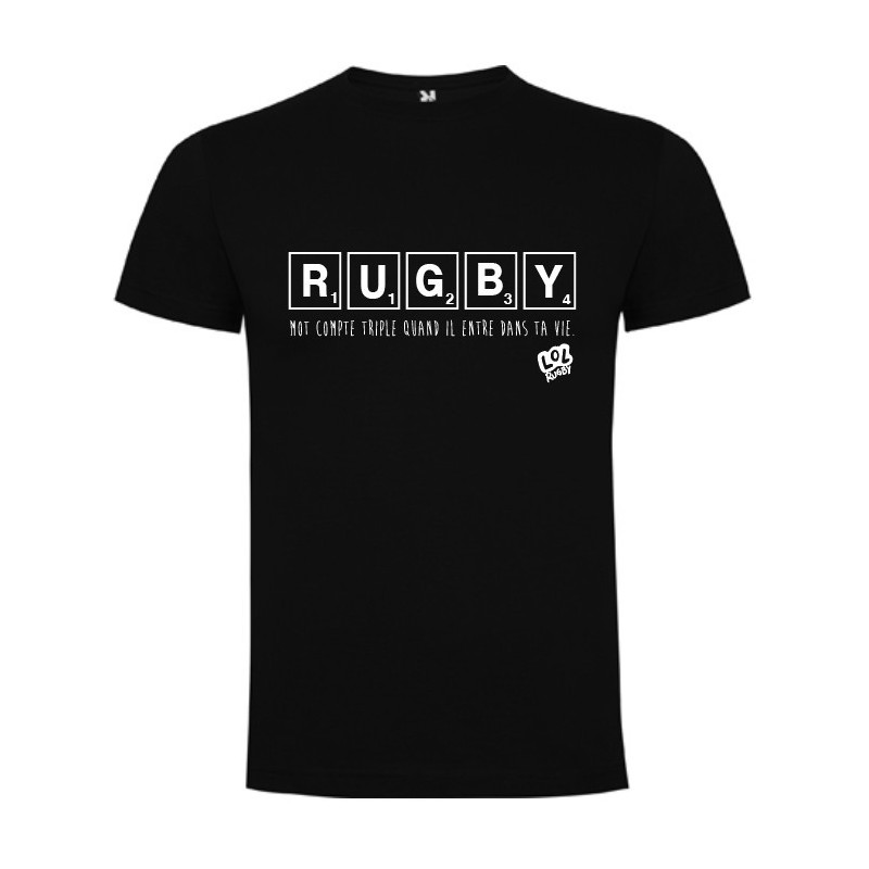 Tee shirt LoL Rugby "SCRABL" Noir