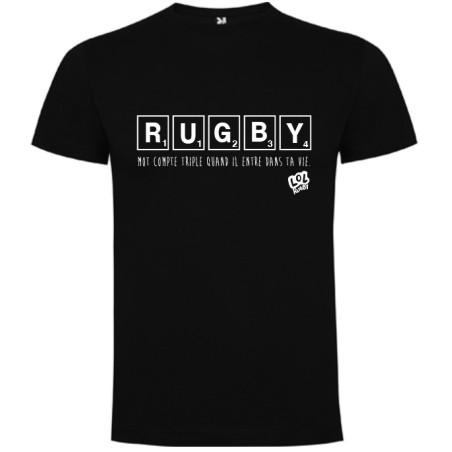 Tee shirt LoL Rugby "SCRABL" Noir