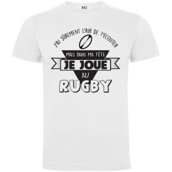 Tee shirt LoL Rugby "Tête" Blanc