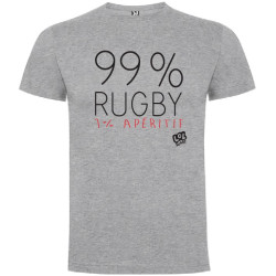Tee shirt LoL Rugby "99%" Gris