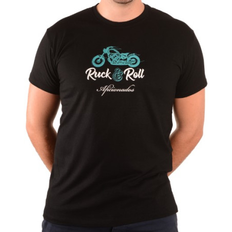 Tee shirt Aficionados "Ruck and Roll" Noir