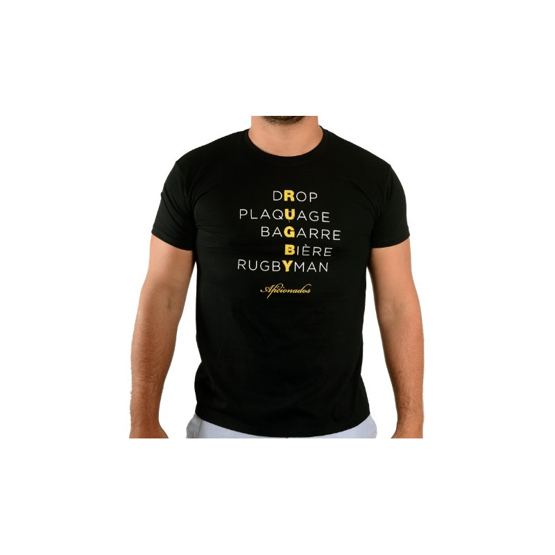 Tee shirt Aficionados "DROP" Noir