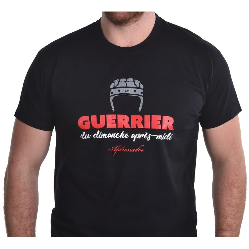 Tee shirt Aficionados "Guerrier du Dimanche après-midi" Noir
