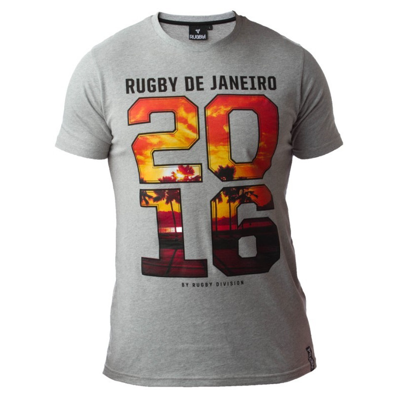 Tee Shirt Rugby Division "RIO"Gris