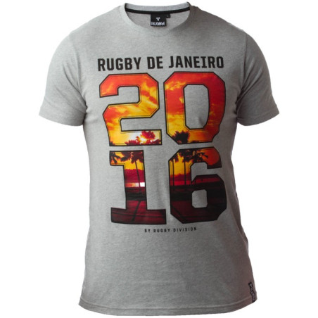 Tee Shirt Rugby Division "RIO"Gris