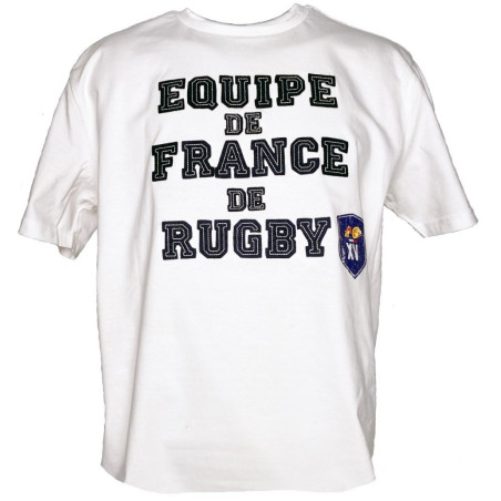Tee shirt FFR Brodé Blanc