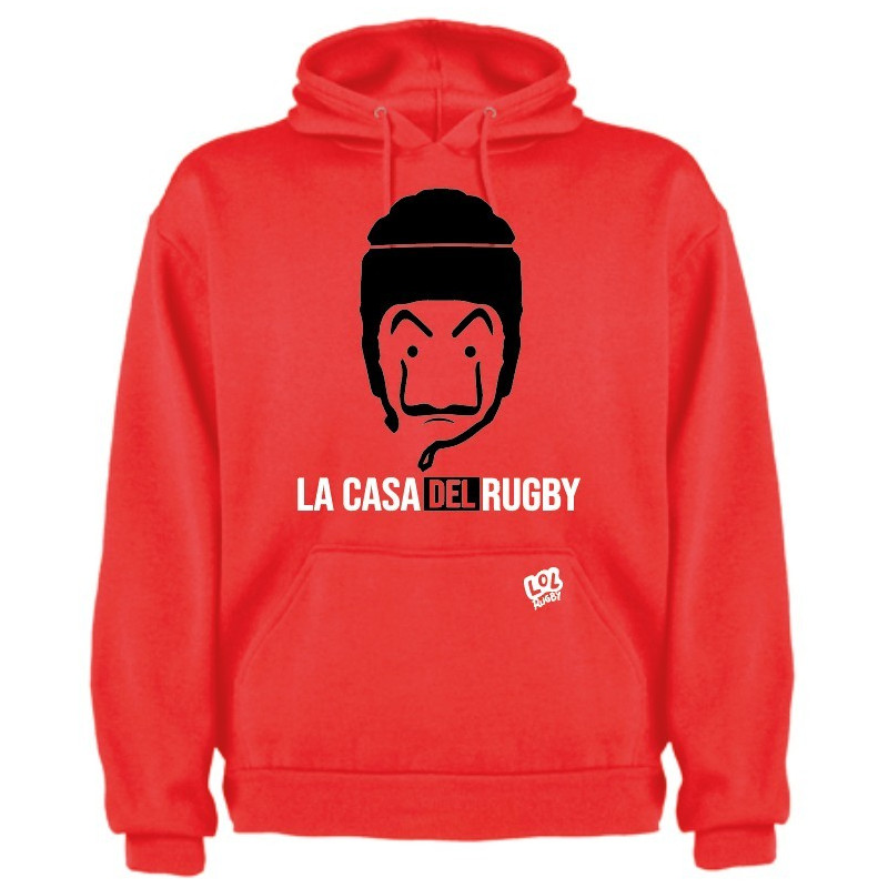 Sweat capuche "casa" Rouge
