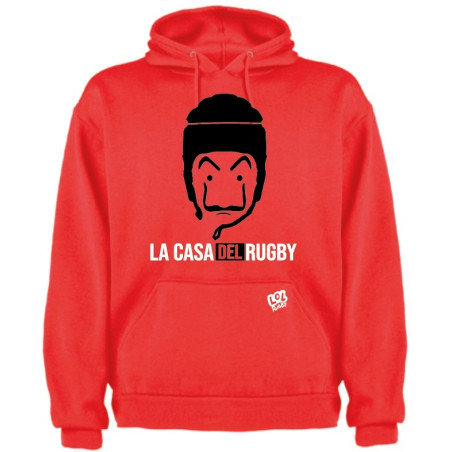 Sweat capuche "casa" Rouge