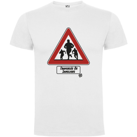 Tee shirt LoL Rugby "SANGLIER" Blanc