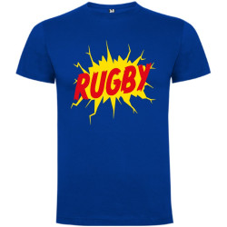 Tee shirt  "Boom " Bleu