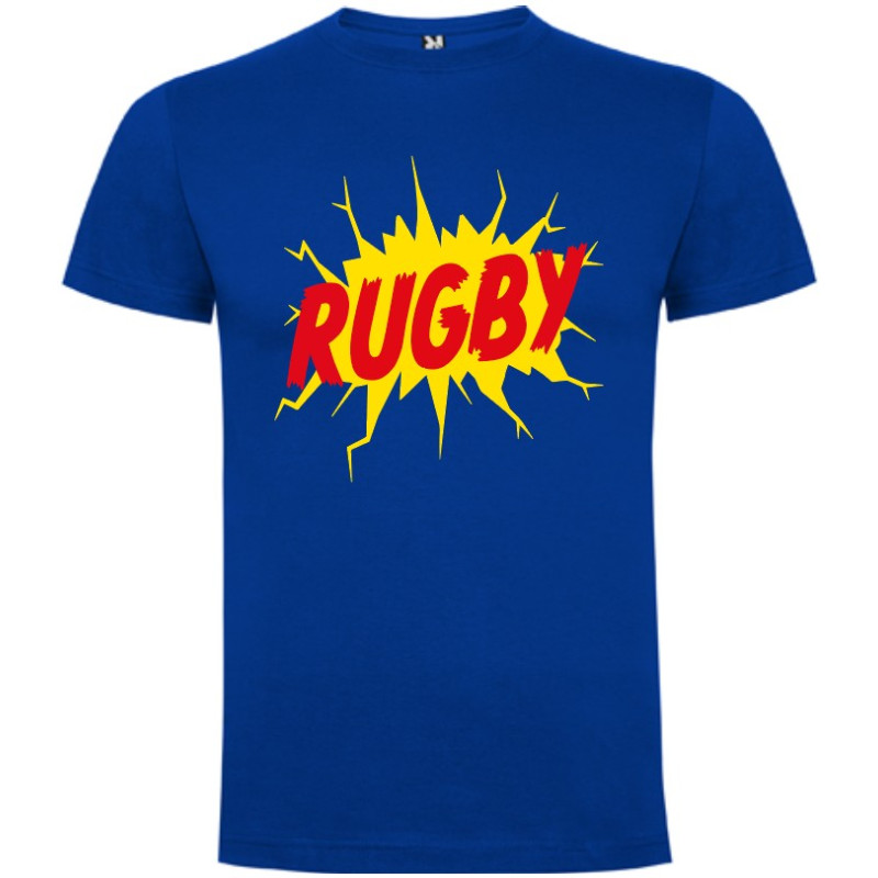 Tee shirt  "Boom " Bleu