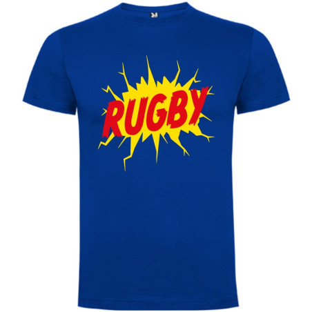 Tee shirt  "Boom " Bleu