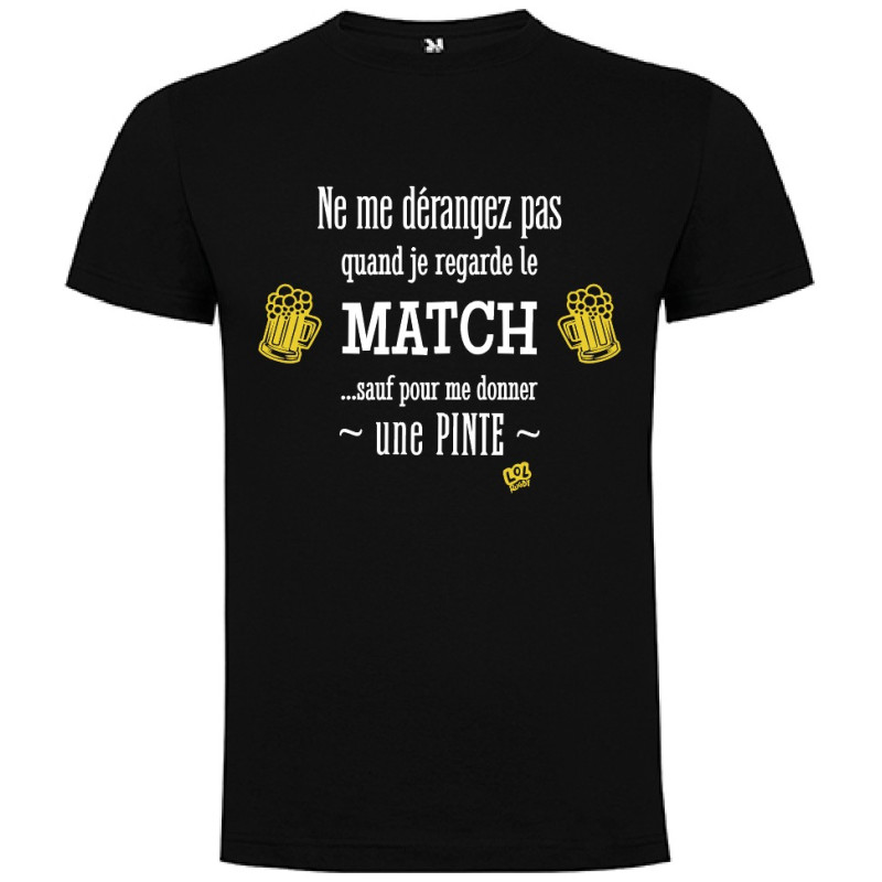 Tee shirt LoL Rugby "Pinte " Noir