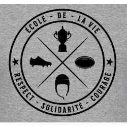 Tee shirt  "Ecole " Gris