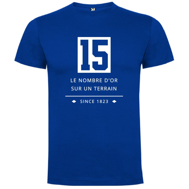 Tee shirt  "Quinze " Bleu
